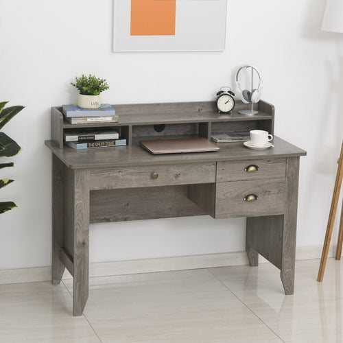 Compact Desk with Drawer &amp; Storage Hutch